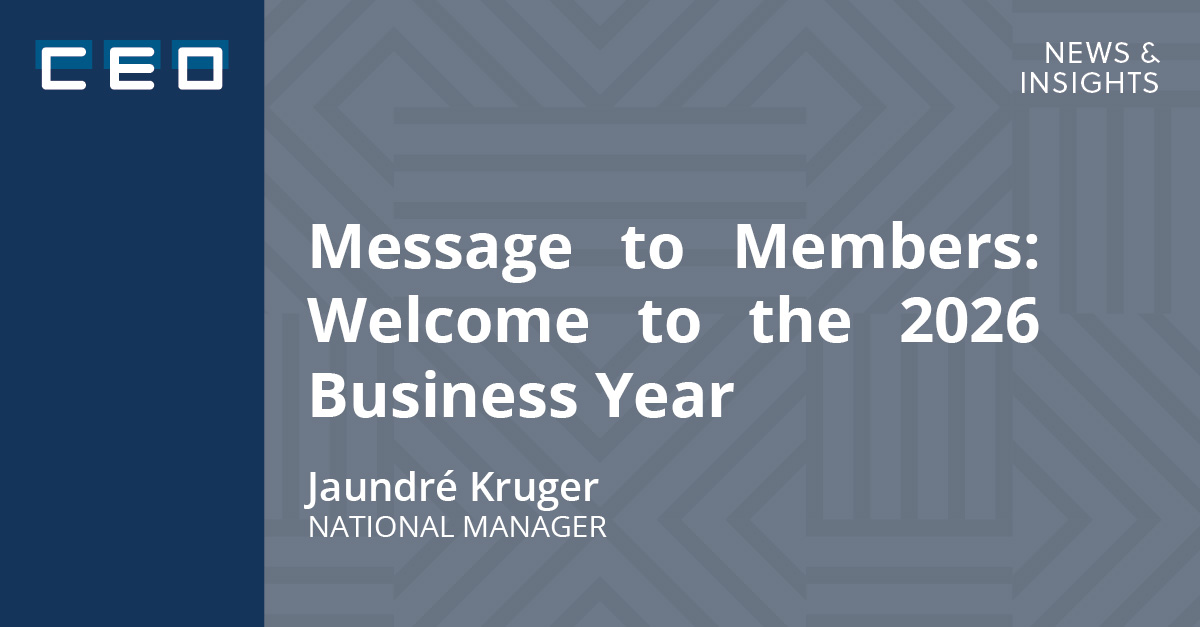 Message to Members: Welcome to the 2026 Business Year - Consolidated ...